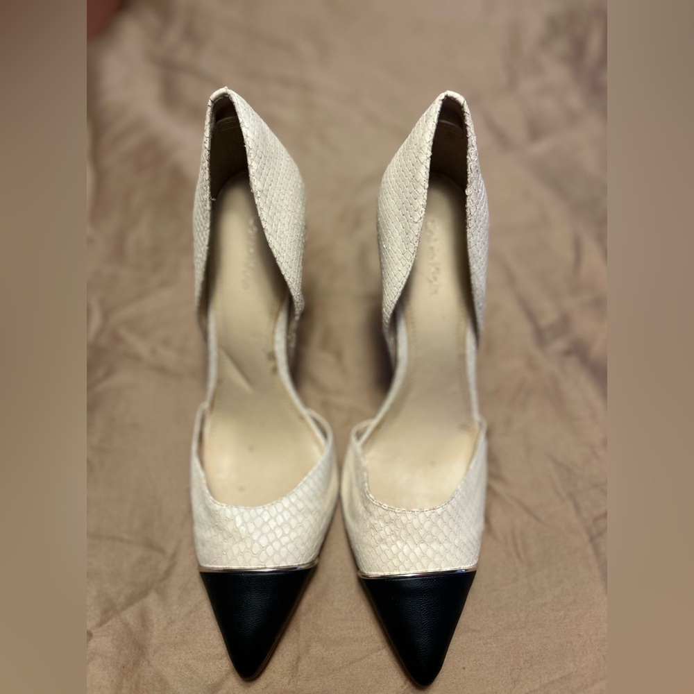 Calvin Klein Cream and Black Women's High Heels size 8 1/2